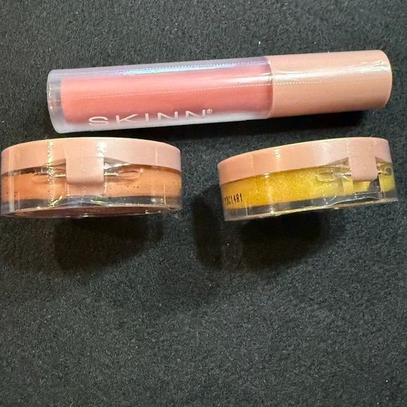 SKINN Lip Tint Duo- “Nudist & “Happy Hour” and Velvet Lip “Soft Rose” NEW/SEALED - Picture 10 of 11